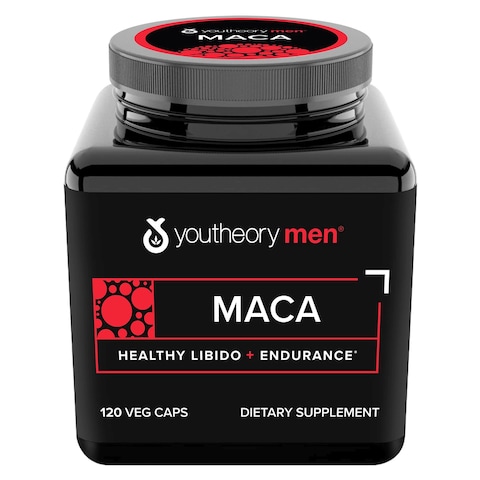 Youtheory Men Maca Dietary Supplement Vegetarian Capsules Pack of 120