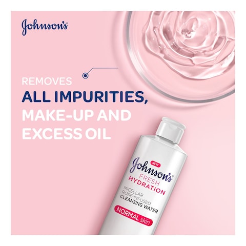 Johnson&#39;s Fresh Hydration Micellar Rose Infused Cleansing Water 400ml