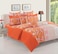 Swayam Sparkle Collection Flat King Bedsheet with 2 Pillow Cover, Orange, 260 x 270 cm