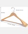 High-Grade Wide Shoulder Wooden Coat Hangers, Natural &ndash; 6 Pack