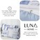 Luna Home Queen size 6 pieces, without filler, reversible blue geometric design.