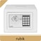 Mini Cash Deposit Drop Slot Safe Box with Key and Pin Code Lock (23x17x17cm) White
