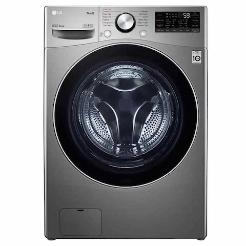 LG Front Loading TurboWash Steam ThinQ Dryer And Washer 13/8kg F15L9DGD Silver