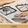 Doreen 4 pcs Gas Stove Burner Covers Non Stick Gas Range Protectors Reusable Aluminum Foil Cover Liner Mat Pad  Dishwasher Safe Silver(GC2224A)