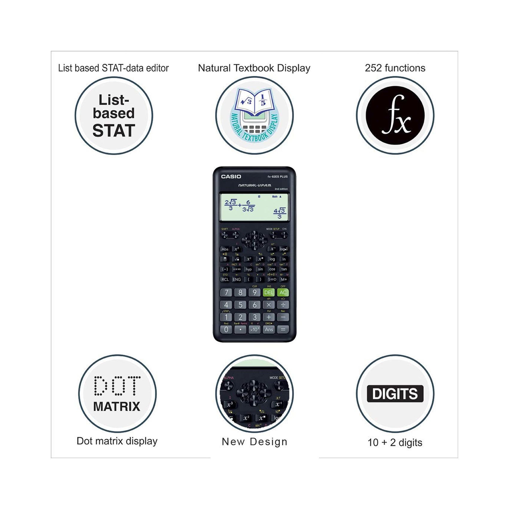 Casio Plus 2 Edition Scientific Calculator FX 85ES Online Carrefour UAE