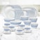LARAH PLANO OPAL 50 PC DINNER SET SPRING FALL BLUE