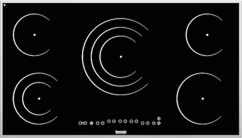 Baumatic Ceramic Hob 90cm 5 Ceramic Electric Zones Size (L x W x H) 90 x 51 x 5 cm Model - BMEH95E 2 Year Full Warranty.