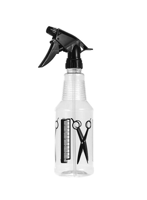 Generic Plastic Salon Spray Bottle Clear/Black 390ml