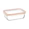 Lock &amp; Lock Oven Glass Rectangular Food Container Clear/Pink 1L