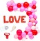 Party Time 106 Pieces Latex and Foil Balloon Sets Valentines Day Balloons Love Heart Balloons Romantic Latex Balloons Photo Props for Wedding Anniversary Proposal With Free Tying Tool -Valentine&#39;s Day