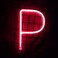 LED Neon Flex Letter Light P 30x19cm