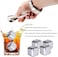 Stainless Steel Ice Cubes with Ice Tong Quick-Frozen Ice Granulator Beer Cooler Bar Kitchen Tools,8 Pack