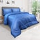 Hotel Linen Klub Down Alternative Comforter Set -Ultra Soft Brushed Stripe Microfiber Fabric, 200GSM Soft Fibersheet Filling, Size: King 240 x 260cm, Color: Royal Blue