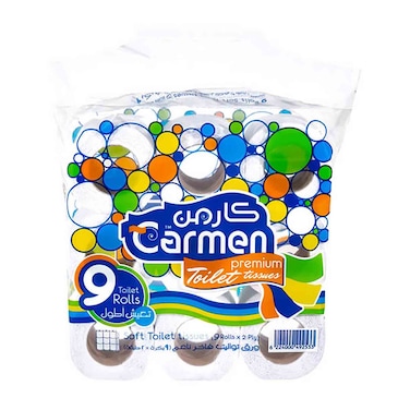 Carmen Toilet Paper Rolls - 9 Rolls