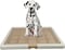 Dog Toilet for Training, dog potty training, Indoor Outdoor, Keep paws and floor clean, Small breed dog Toilet with tray, Portable, Easy To Clean, Reliable, Beige &amp; Brown Colors, Small 66 Cm Length