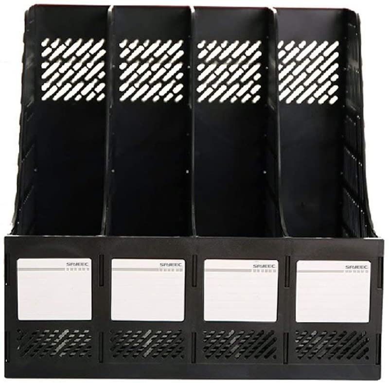 Generic Desktop File Organizer, Desk Organizer Office Organizers Document Organizer Box Paper Tray Organiser Vertical File Holder(Black)