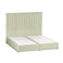 In House Alkmar Velvet Bed Frame - King - 200x200 cm - Ivory