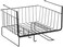 Under Shelf Basket, Under Shelf Wire Basket With Hook Stable Under Cabinet Storage Basket for Kitchen Office Pantry Bathroom (Black, 1 Pcs 28.5x14x24CM)