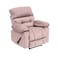 In House Velvet Rocking &amp; Rotating Recliner Chair - Light Pink - NZ60