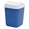 Cosmoplast Plastic Swivel Bin Blue And White 14.5L