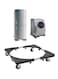 Generic Multifunctional Movable Washing Machine And Refrigerator Stand Black /Silver