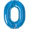 Qualatex Number Zero Foil Balloon- 39-Inch Size- Sapphire Blue