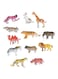 Animal Kingdom 12-Piece Mini Safari Forest Wild Animals 3cm