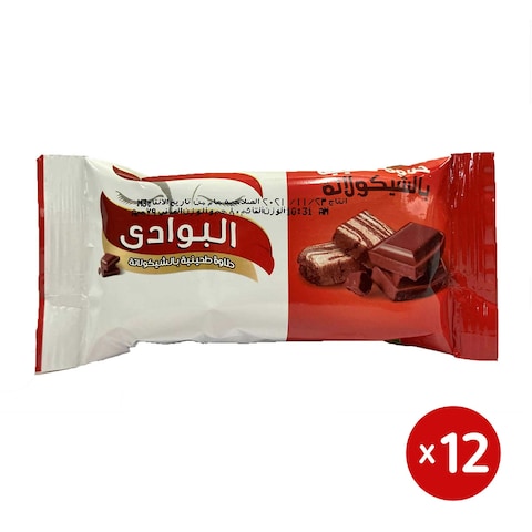 حلاوة البوادي بطعم الشيكولاتة - 40 جرام - 12 قطعة