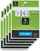 5 x Dymo D1 Standard Labelling Tape 45013 12mm x 7m - Black on White