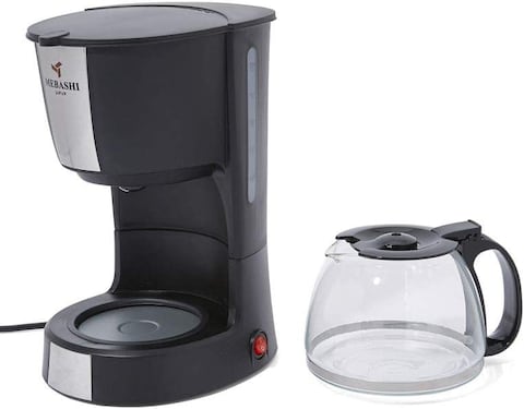 Mebashi Drip Coffee Maker, 900W, ME-DCM1004, Black/Silver/Clear