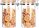 1CHASE Borosilicate Glass Storage Jar With Clip And Airtight Bamboo Lid 1000ml, Storage Jar To Store Tea, Coffee Beans, Candy, Spices, Biscuits - Set Of 2