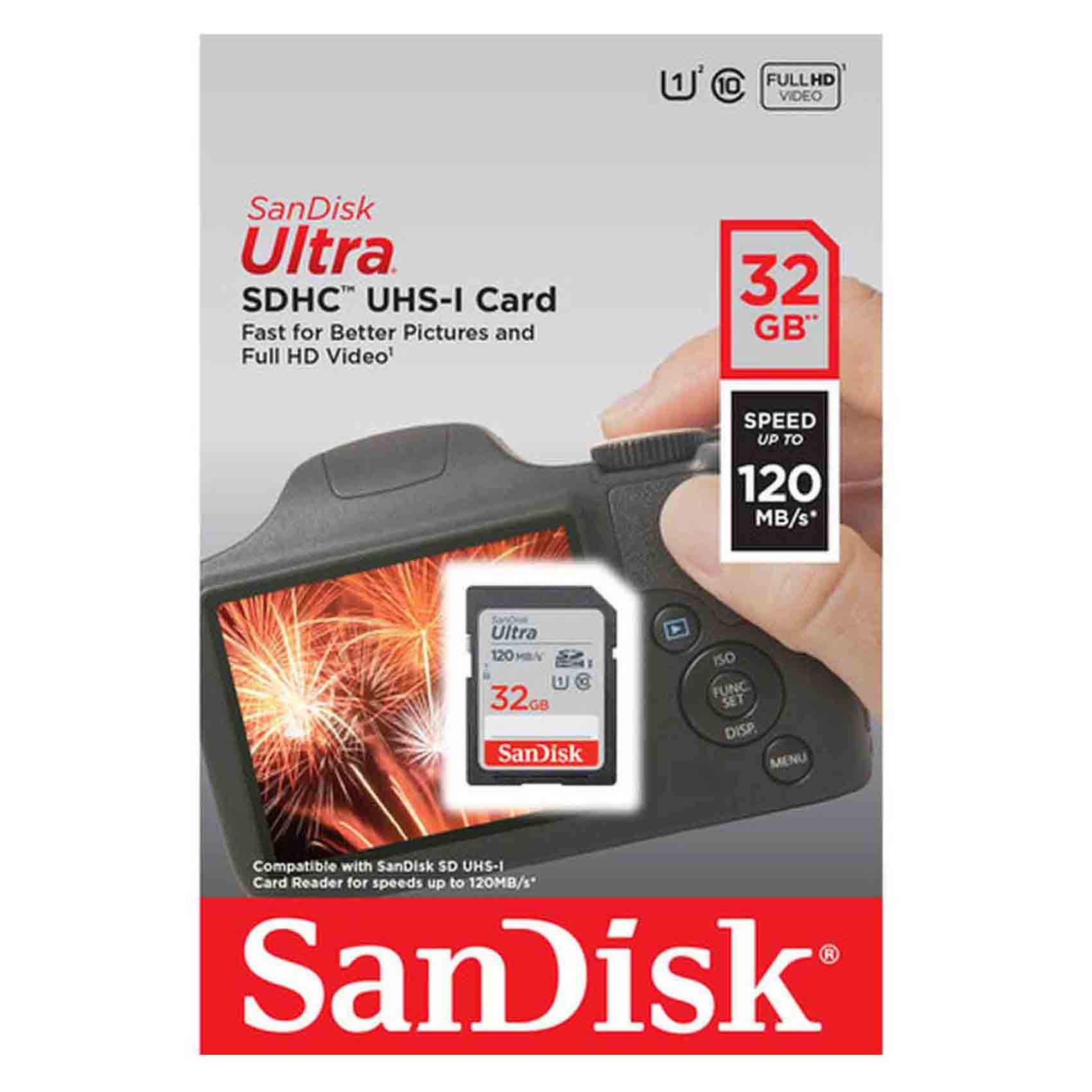 SanDisk Ultra Class 10 SDHC-I 32GB Memory Card Black