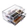 AlHoora MultiPurpose 2Drawer Acrylic Cosmetic &amp; Jewelry Organizer , HealthCare &amp; Cutlery Box  With Color Box