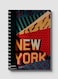 Lowha Spiral Notebook With 60 Sheets And Hard Paper Covers With New York Collage Design, For Jotting Notes And Reminders, For Work, University, School