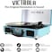 Victrola Vintage Bluetooth Record Player, Portable Suitcase Vinyl LP Player with 3-Speed LP Turntable, Built-in Stereo Speakers, Aux-In and RCA Out. Elegant Turquoise Color