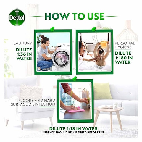 Dettol Anti-Bacterial Surface Disinfectant - 725 ml - 2 Pieces