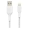 Belkin Braided USB to Lightning Charging Cable, White, 2m