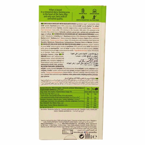 Villars Hazelnut Dark Chocolate Bar 100g
