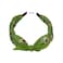 Aiwanto 2Pcs Bow Knot Fashion Headband Printed Design Hair Accessory for Ladies (Yellow Green/Pink)