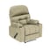 In House Velvet Rocking Cinematic Recliner Chair With Cups Holder - Dark Ivory - NZ80