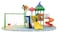 Rainbow Toys - Outdoor Children Playground Set Garden Climbing frame Swing Slide8.5 * 3 * 3.9 Meter RW-11023