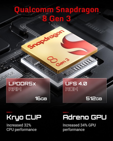 REDMAGIC 9 Pro 16+512GB 120Hz Gaming Phone, 6.8&quot; Snapdragon 8 Gen 3, Smartphone 5G, Cyclone International Version