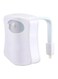 Generic 8 Colours Toilet Night Light White