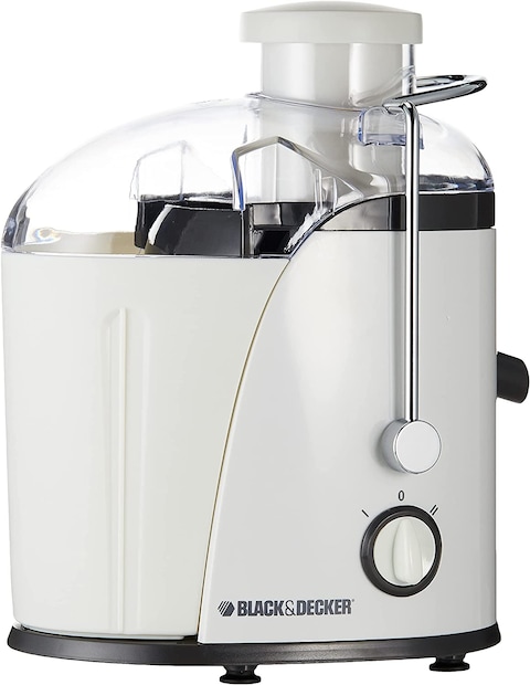 Black &amp; Decker 400W Juicer Extractor With Wide Chute - White, Je400-B5, 2 Years Warranty