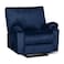 In House Velvet Rocking Recliner Chair - Dark Blue - H1