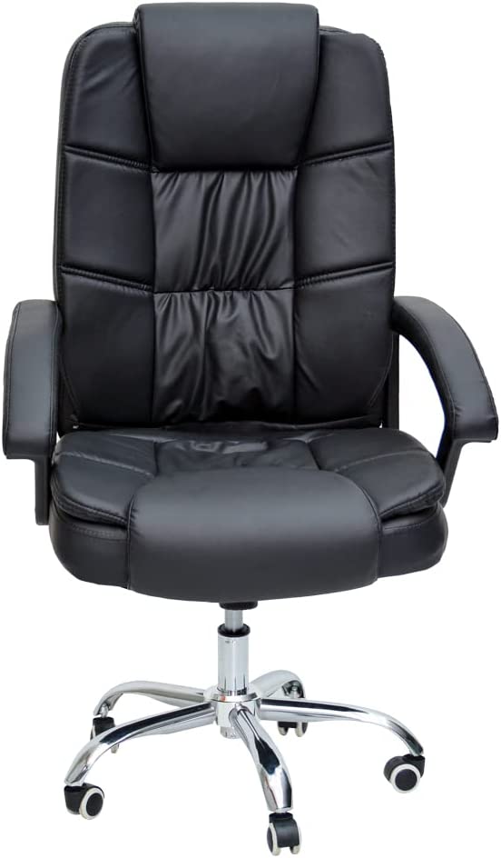 Karnak Boss Executive Office Chair Steel Structure, PU Leather 360 Swivel Desk Gaming Chair High Back &amp; Adjustable Height Computer Table Chair, Soft Foam Gaming Study Chair Lumbar Support, Kc98