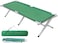 HEXAR Heavy Duty Camping Bed Double Layer Oxford Strong Sleeping Cots with Carry Bag for Adults &amp; Kids Portable Travel Folding Camping Cots for Home Office Outdoor Beach Vacation (GREEN)