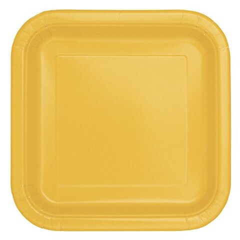 Sun Flower Yellow 14 9inches Square Plates