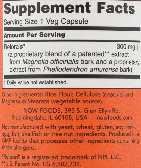 Now Foods, Relora, 300 Mg, 60 Veg Capsules - By Royalista.Ron (Uae)