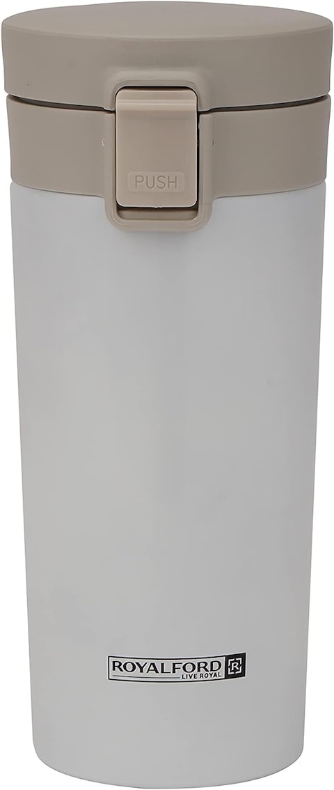 Royalford 380 ml / 12.8Oz Stainless Steel Vacuum Tumbler- Rf11247 Portable, Leak-Resistant And Light-Weight Suitable For Indoor And Outdoor Use Brown